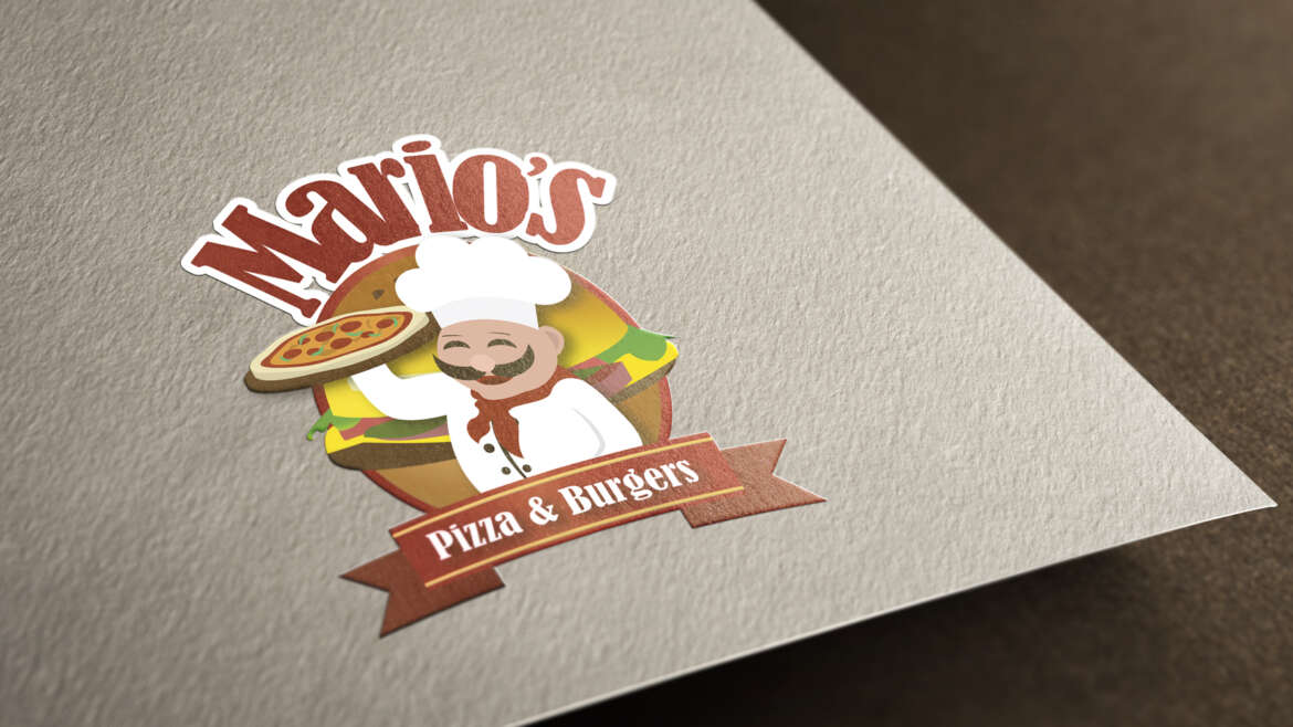 Logo: Mario’s pizza & burgers